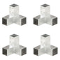 vidaXL Connecteurs de poteau 4 pcs Forme en Y Métal galvanisé 71x71 mm