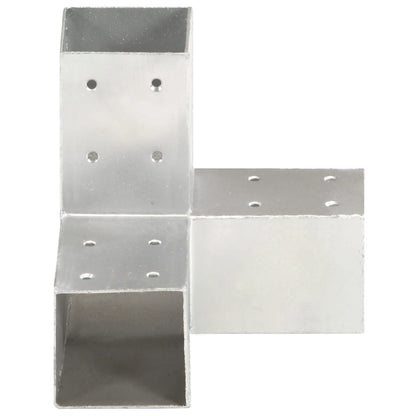 vidaXL Connecteurs de poteau 4 pcs Forme en Y Métal galvanisé 71x71 mm