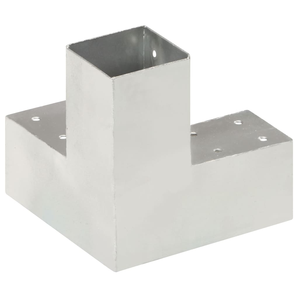 vidaXL Connecteurs de poteau 4 pcs Forme en Y Métal galvanisé 71x71 mm