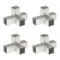 vidaXL Connecteurs de poteau 4 pcs Forme en X Métal galvanisé 71x71 mm