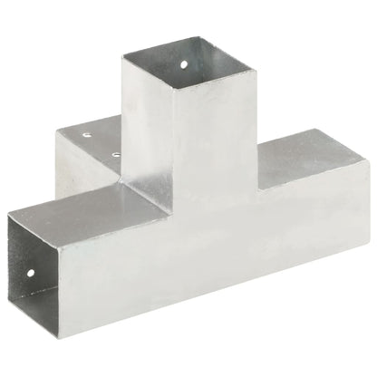 vidaXL Connecteurs de poteau 4 pcs Forme en X Métal galvanisé 71x71 mm