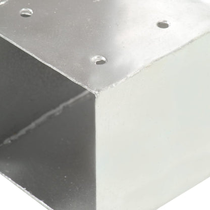 vidaXL Connecteurs de poteau 4 pcs Forme en T Métal galvanisé 81x81 mm