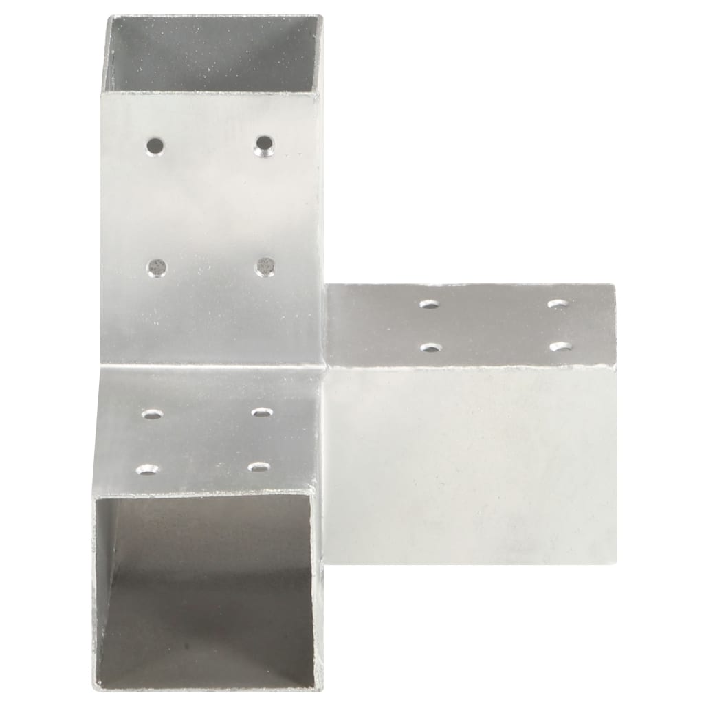 vidaXL Connecteurs de poteau 4 pcs Forme en Y Métal galvanisé 81x81 mm