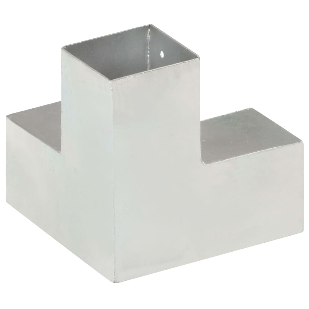 vidaXL Connecteurs de poteau 4 pcs Forme en Y Métal galvanisé 81x81 mm