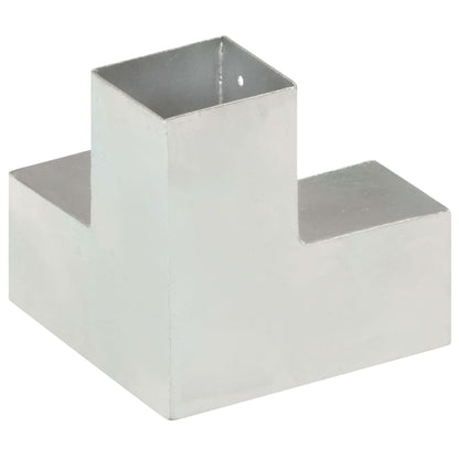 vidaXL Connecteurs de poteau 4 pcs Forme en Y Métal galvanisé 81x81 mm