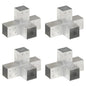 vidaXL Connecteurs de poteau 4 pcs Forme en X Métal galvanisé 81x81 mm