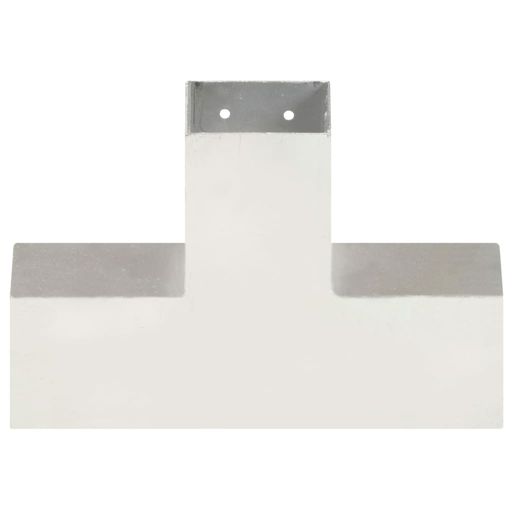 vidaXL Connecteurs de poteau 4 pcs Forme en X Métal galvanisé 81x81 mm