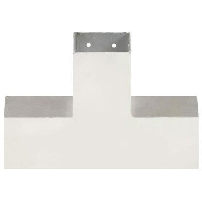 vidaXL Connecteurs de poteau 4 pcs Forme en X Métal galvanisé 81x81 mm