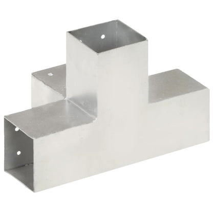 vidaXL Connecteurs de poteau 4 pcs Forme en X Métal galvanisé 81x81 mm