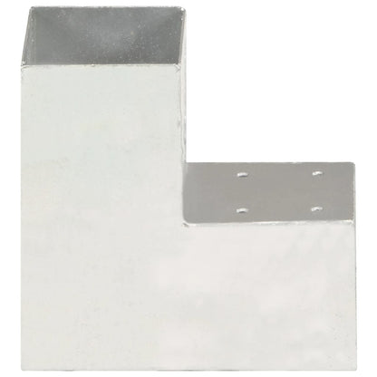vidaXL Connecteurs de poteau 4 pcs Forme en L Métal galvanisé 91x91 mm