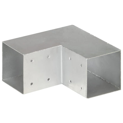 vidaXL Connecteurs de poteau 4 pcs Forme en L Métal galvanisé 91x91 mm