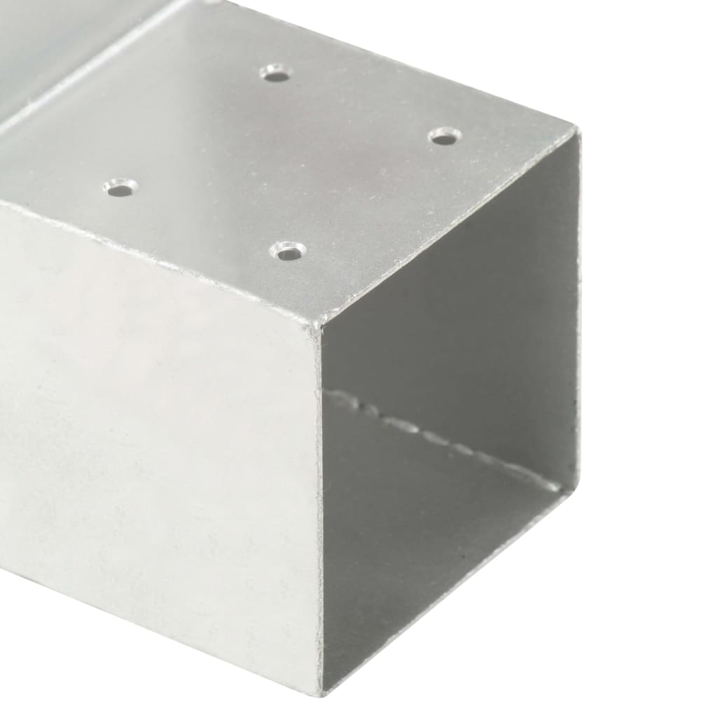 vidaXL Connecteurs de poteau 4 pcs Forme en L Métal galvanisé 91x91 mm
