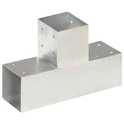 vidaXL Connecteurs de poteau 4 pcs Forme en T Métal galvanisé 91x91 mm