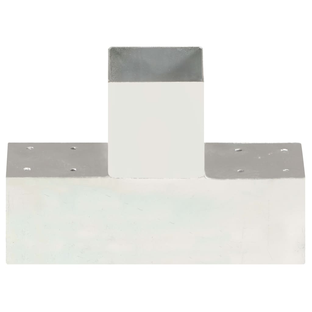 vidaXL Connecteurs de poteau 4 pcs Forme en T Métal galvanisé 91x91 mm
