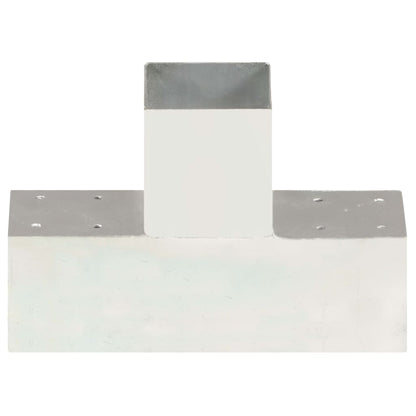 vidaXL Connecteurs de poteau 4 pcs Forme en T Métal galvanisé 91x91 mm