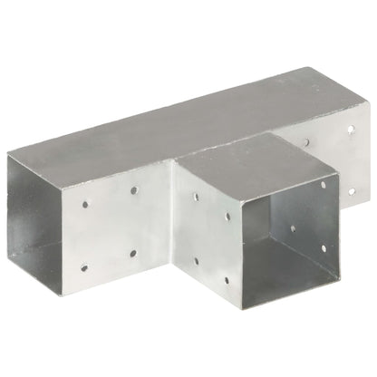 vidaXL Connecteurs de poteau 4 pcs Forme en T Métal galvanisé 91x91 mm