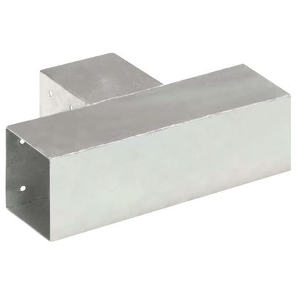 vidaXL Connecteurs de poteau 4 pcs Forme en T Métal galvanisé 91x91 mm