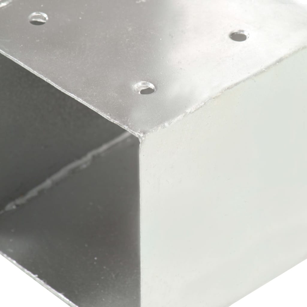 vidaXL Connecteurs de poteau 4 pcs Forme en T Métal galvanisé 91x91 mm
