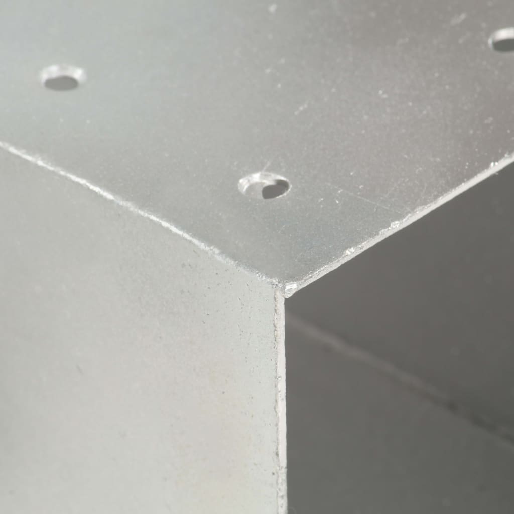 vidaXL Connecteur de poteau Forme en X Métal galvanisé 91x91 mm