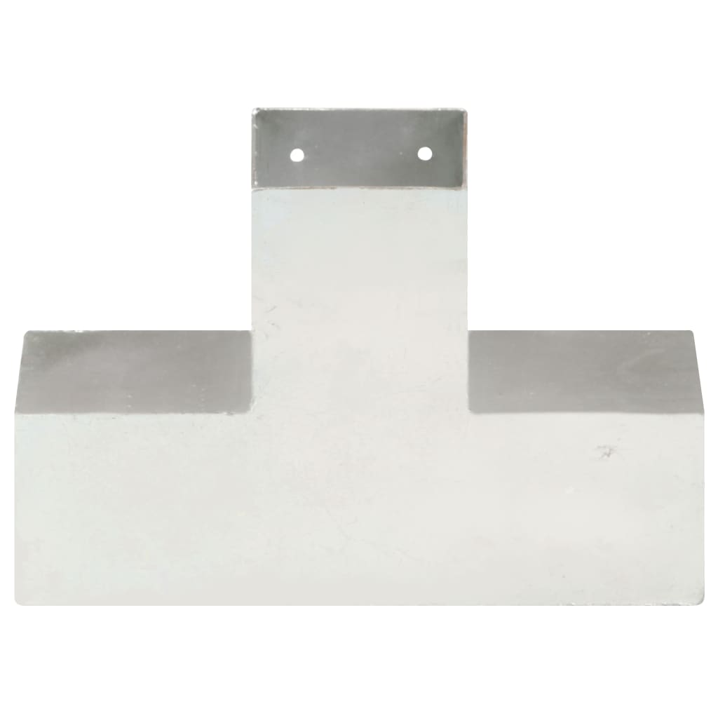 vidaXL Connecteurs de poteau 4 pcs Forme en X Métal galvanisé 91x91 mm