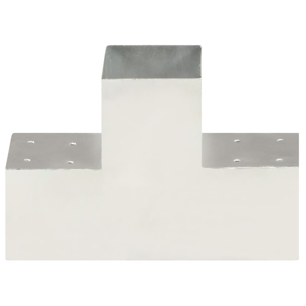 vidaXL Connecteurs de poteau 4pcs Forme en T Métal galvanisé 101x101mm