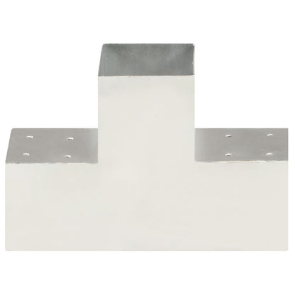 vidaXL Connecteurs de poteau 4pcs Forme en T Métal galvanisé 101x101mm