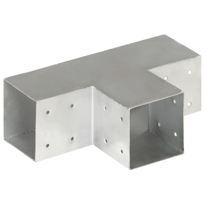 vidaXL Connecteurs de poteau 4pcs Forme en T Métal galvanisé 101x101mm