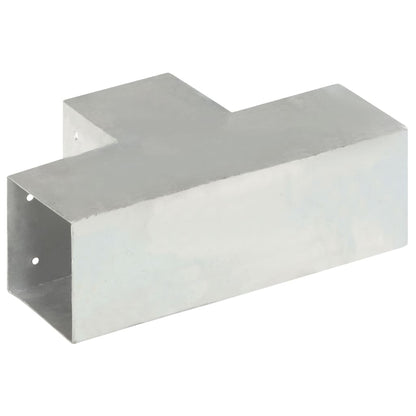 vidaXL Connecteurs de poteau 4pcs Forme en T Métal galvanisé 101x101mm