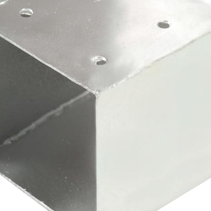 vidaXL Connecteurs de poteau 4pcs Forme en T Métal galvanisé 101x101mm