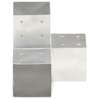 vidaXL Connecteurs de poteau 4pcs Forme en Y Métal galvanisé 101x101mm
