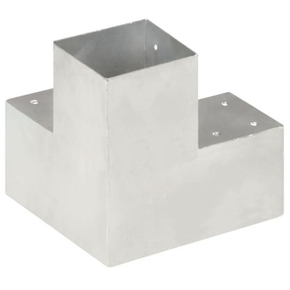 vidaXL Connecteurs de poteau 4pcs Forme en Y Métal galvanisé 101x101mm