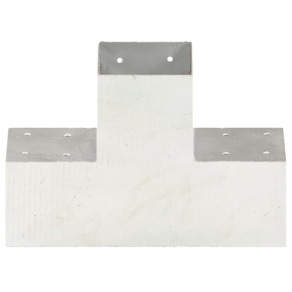 vidaXL Connecteurs de poteau 4pcs Forme en X Métal galvanisé 101x101mm