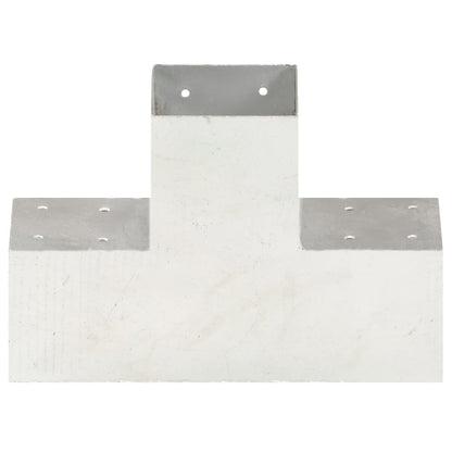 vidaXL Connecteurs de poteau 4pcs Forme en X Métal galvanisé 101x101mm