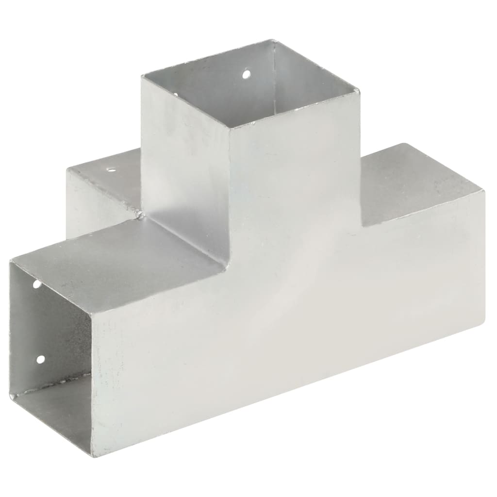 vidaXL Connecteurs de poteau 4pcs Forme en X Métal galvanisé 101x101mm