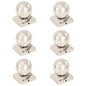 vidaXL Bouchons de poteau 6 pcs Globe final Acier inoxydable 91x91 mm