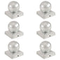vidaXL Bouchons de poteau 6 pcs Globe final Métal galvanisé 91x91 mm