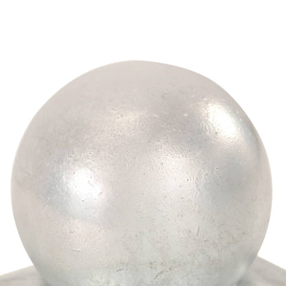 vidaXL Bouchons de poteau 6 pcs Globe final Métal galvanisé 91x91 mm