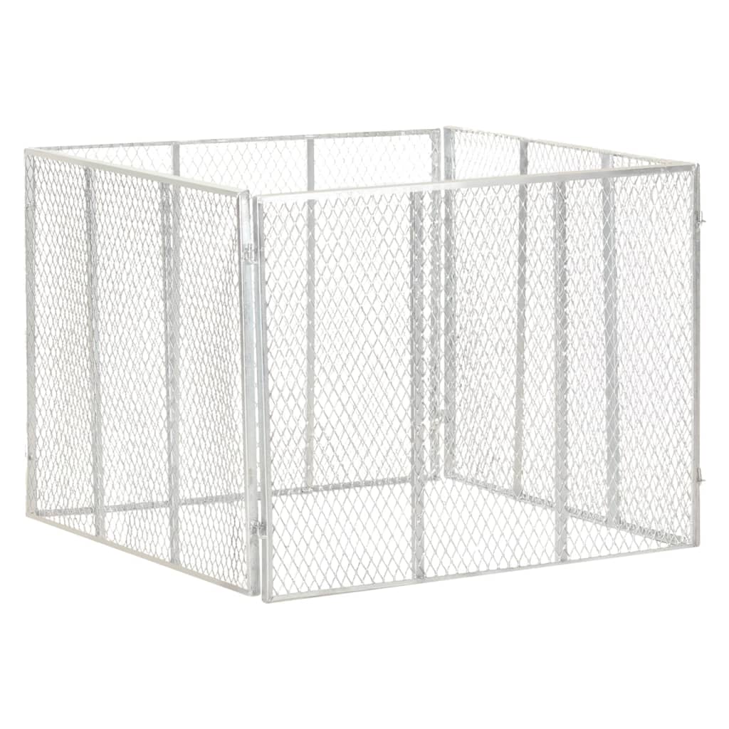vidaXL Composteur de jardin 100x100x77 cm Fer galvanisé
