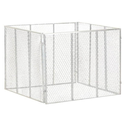 vidaXL Composteur de jardin 100x100x77 cm Fer galvanisé