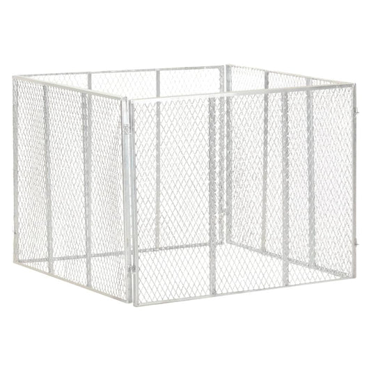 vidaXL Composteur de jardin 100x100x77 cm Fer galvanisé