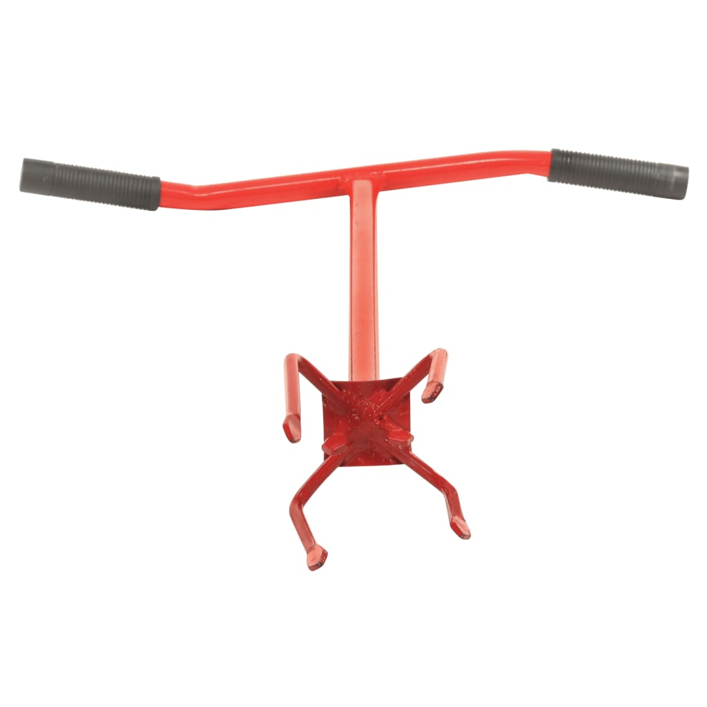 vidaXL Griffe de jardin Rouge Acier