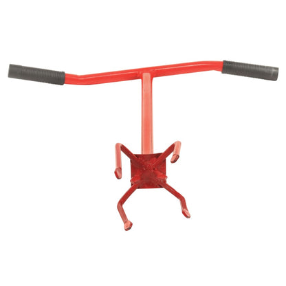 vidaXL Griffe de jardin Rouge Acier