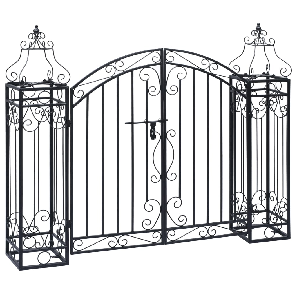 vidaXL Portillon ornemental de jardin Fer forgé 122x20,5x100 cm