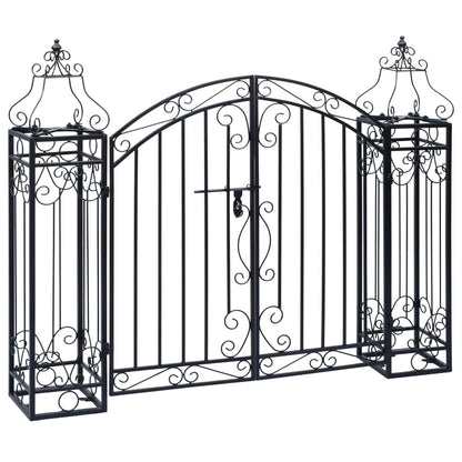 vidaXL Portillon ornemental de jardin Fer forgé 122x20,5x100 cm