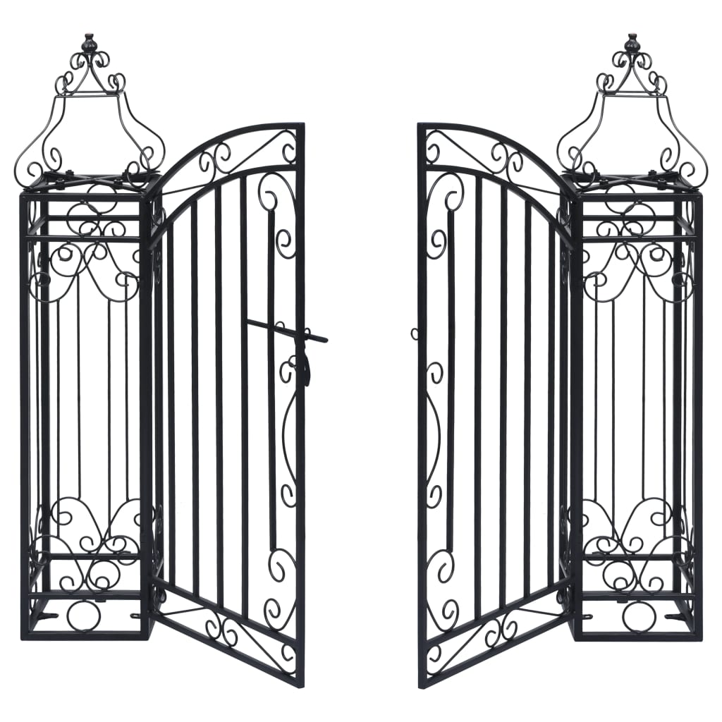 vidaXL Portillon ornemental de jardin Fer forgé 122x20,5x100 cm