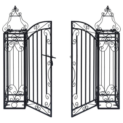 vidaXL Portillon ornemental de jardin Fer forgé 122x20,5x100 cm