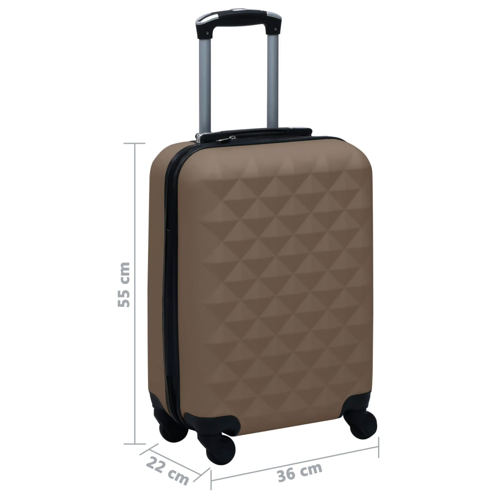vidaXL Valise rigide Marron ABS