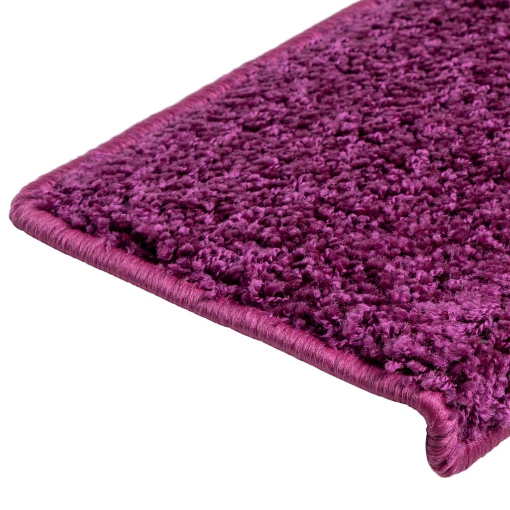 vidaXL Tapis d'escalier 15 pcs 65x21x4 cm Violet