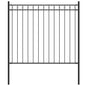 vidaXL Clôture de jardin Acier 1,7x0,8 m Noir