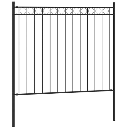 vidaXL Clôture de jardin Acier 1,7x0,8 m Noir